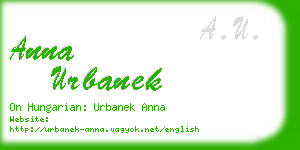 anna urbanek business card